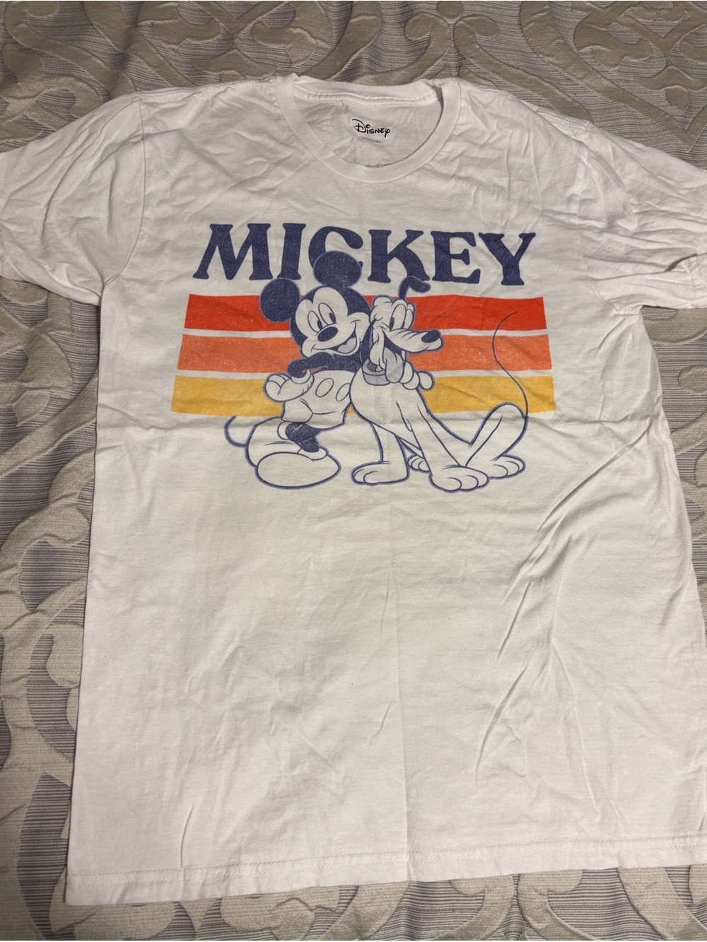 Disney White Tee with Black Logo